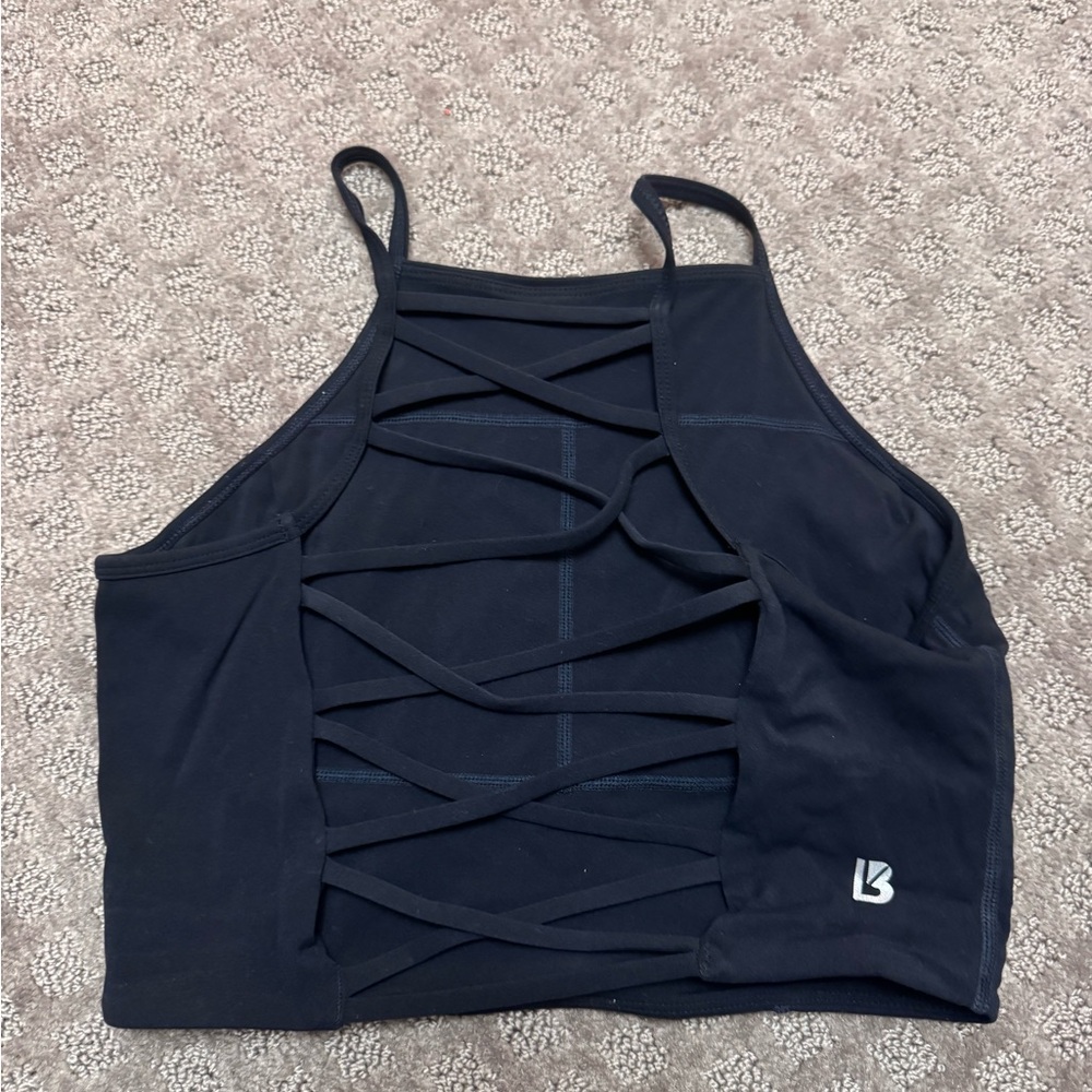 Black Strappy Crop Top